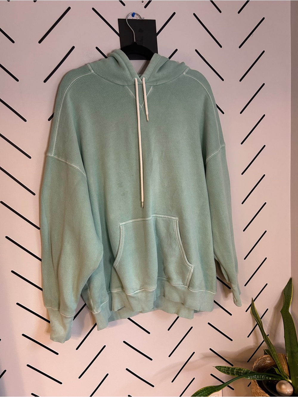 Aerie mint green talk to me tomorrow print oversized hoodie soft - Picture 2 of 8